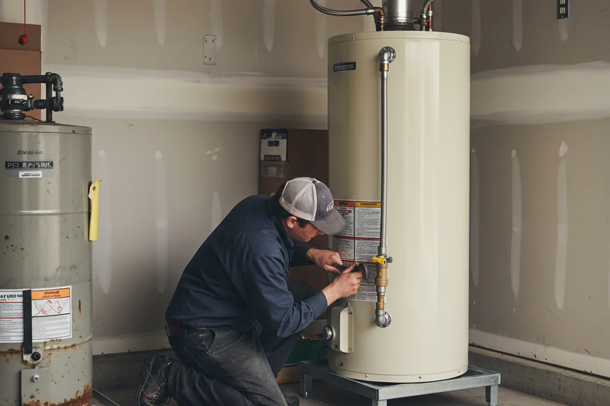 Water heater and shutoff valve replacement in Hidden Valley