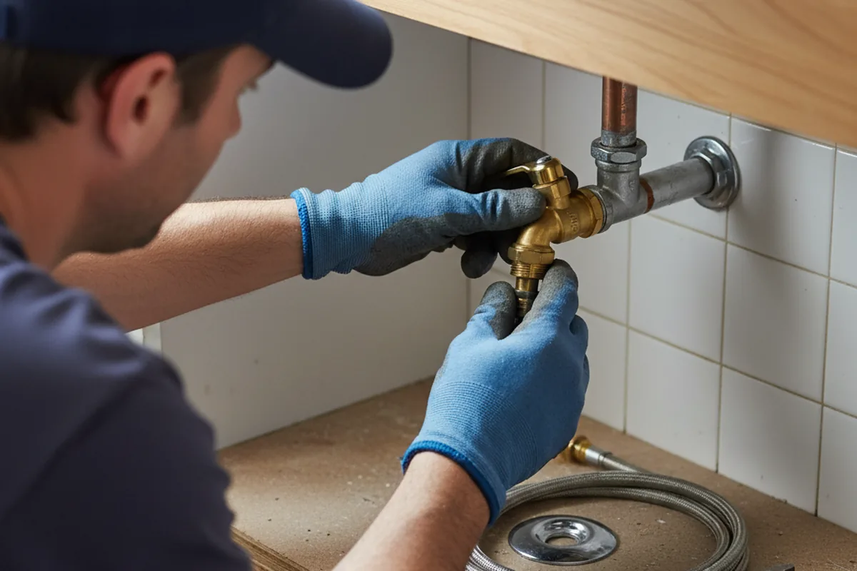 Shutoff valve and fitting work during Faucet and Fixture Repair in Hidden Valley